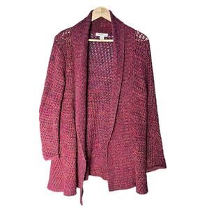 Coldwater Creek wool blend open front knit cardigan size Medium